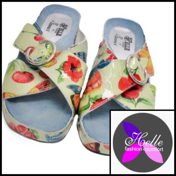 Helle Comfort By Romu’s Floral Sandals Size 6 - Picture 1 of 8
